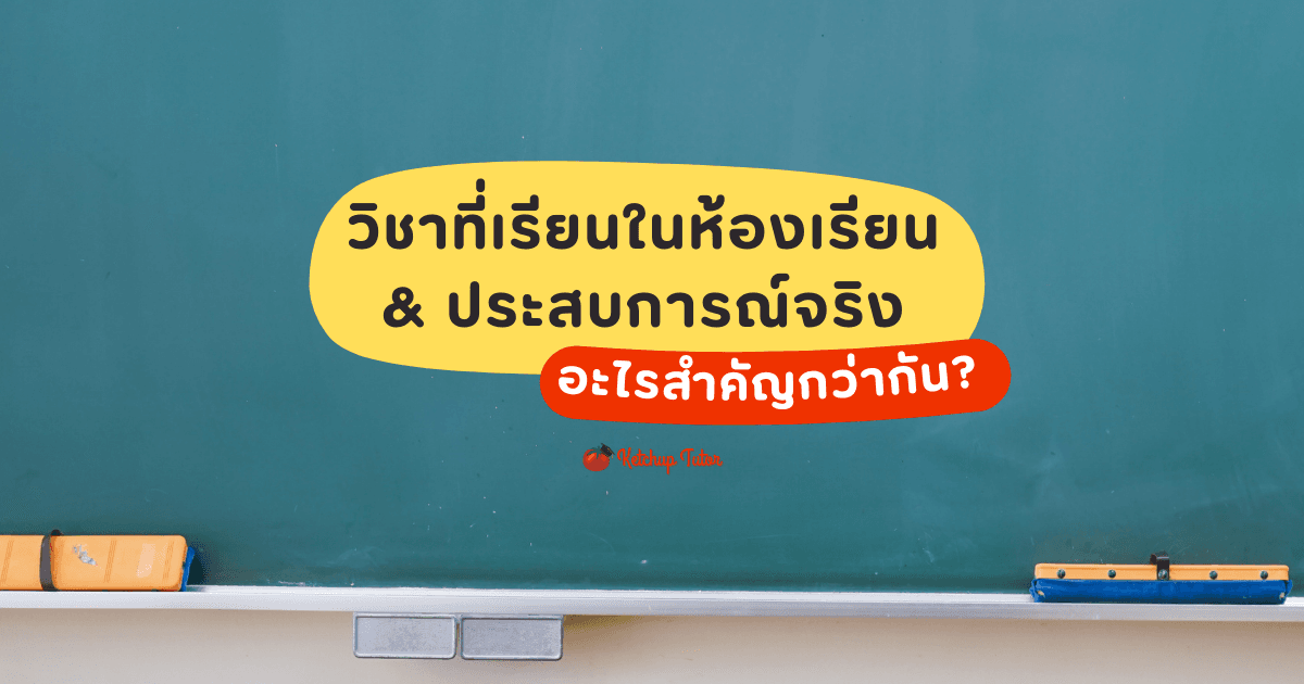 วิชาที่เรียนในห้องเรียน VS ประสบการณ์จริง อะไรสำคัญกว่ากัน? - ketchuptutor.co